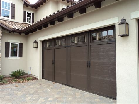 dark brown garage door color